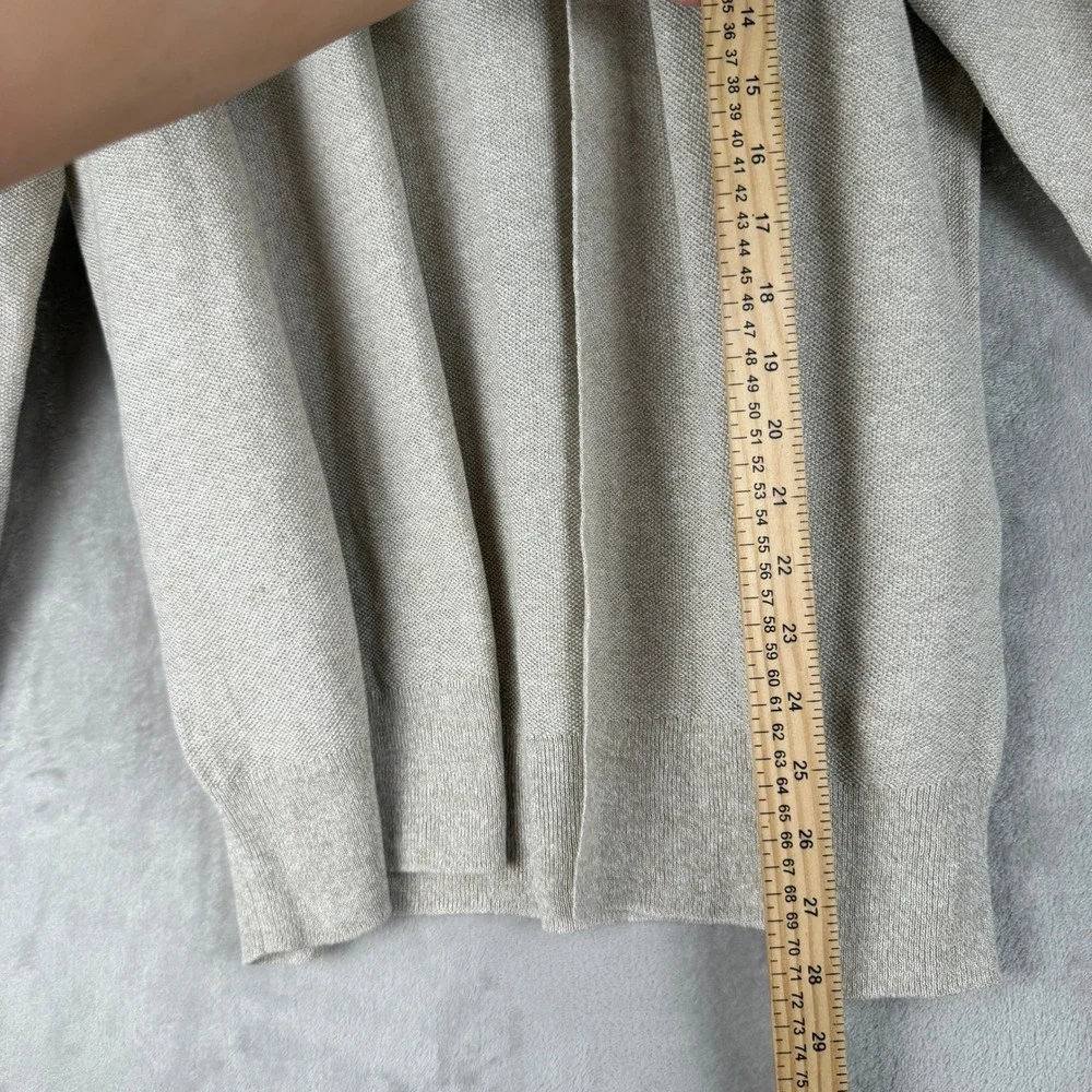 Eileen Fisher Organic Linen Cotton Open Front Cardigan‎ Oatmeal Beige PM